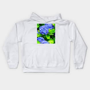 “Cape Cod Blue” Summer hydrangea Kids Hoodie